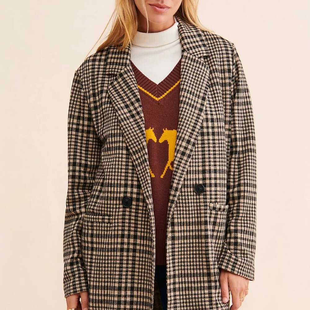 Sanctuary for Anthropologie Women's Size S Oversized Knit Blazer Trendy